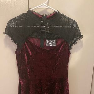 Killstar velvet and lace dress